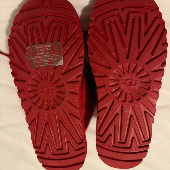 UGG Red Shearling Lined Boots - Picture 6 of 6